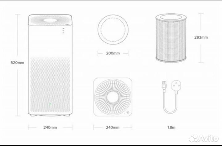 Очиститель воздуха xiaomi mi air purifier 2
