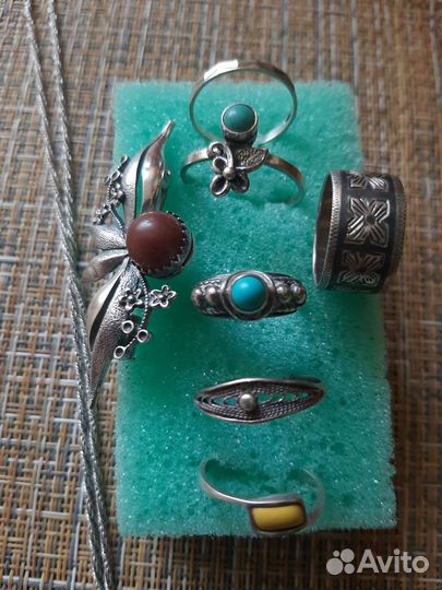 Серьги, кольца и цепи