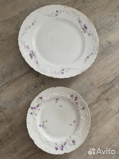 Блюдо и тарелка СССР фарфор