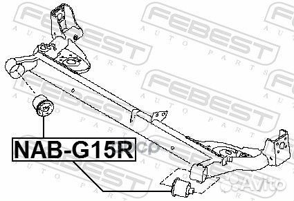 Сайлентблок задней балки nissan almera G15RA 20