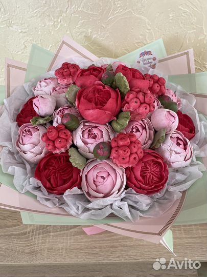 Зефирные букеты, сладкие подарки из зефира