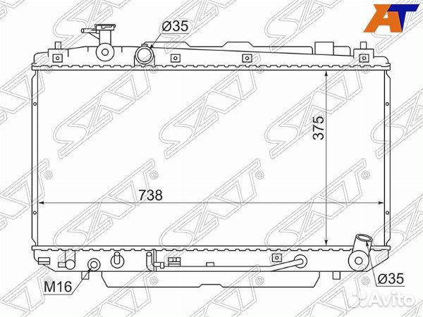 Радиатор toyota RAV4 1/2AZ 2.0/2.4 00-05