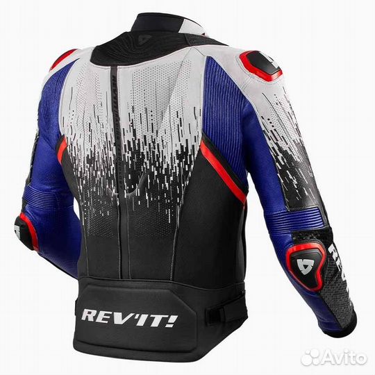 Rev'it Quantum 2 Pro Air Jacket White-neon red