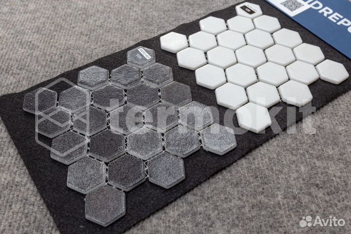 Мозаика Стеклянная Vidrepur Antislip Hex №509 Antid. (на сетке) 30,7x31,7