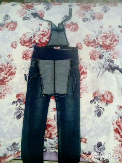 Джинсы - комбинезон для беременной