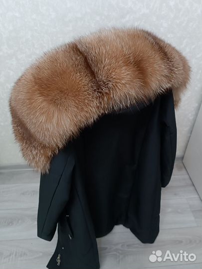 Шикарная большая опушка из натурального меха