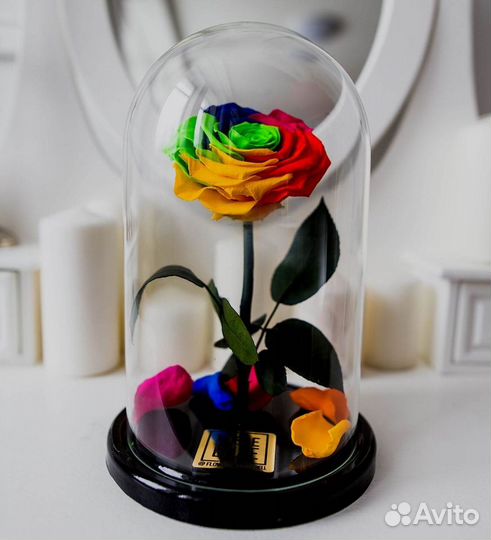 Роза в колбе. Любые размеры