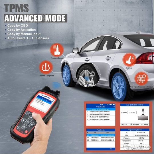 Прописка, клонирование, прошивка датчиков tpms