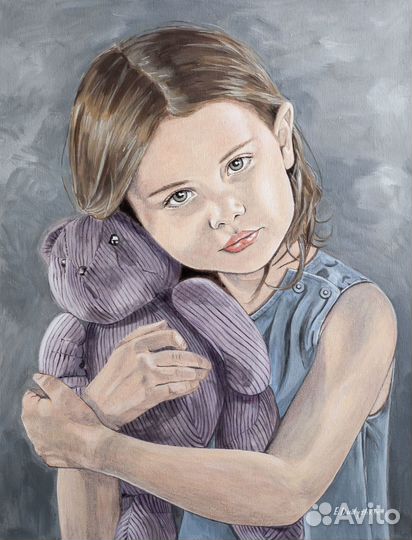 Портрет по фото на заказ масло акрил ручная работа