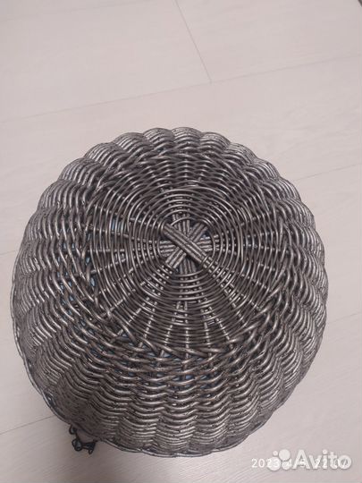 Кашпо 2 шт. 6 л. подвесное из полиротанга