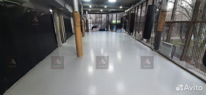 Борцовский ковер 6х6 одноцветный люверсы