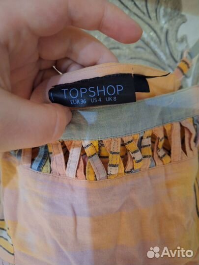 Хлопковый сарафан topshop