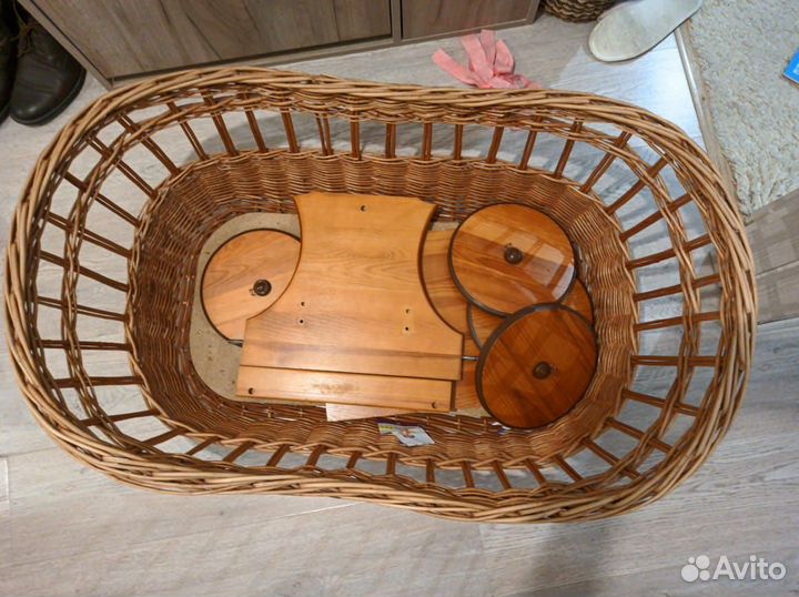 Плетенная люлька- корзина для малыша