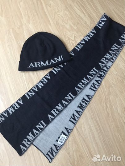 Комплект шапка+шарф Armani orig