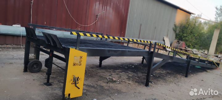 Эстакада (рампа) мобильная. Разгрузка авто