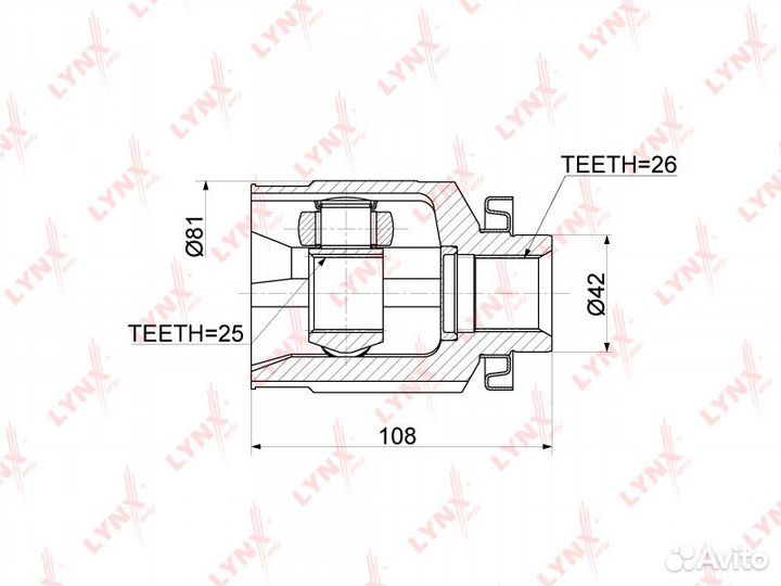 Шрус внутренний перед прав