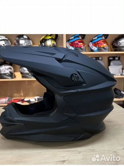 Шлем kioshi Holeshot 801 кроссовый (Черный матовый