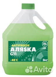 Антифриз Аляска зеленый G11 3 кг