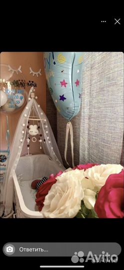 Детская кроватка из натурального дерева