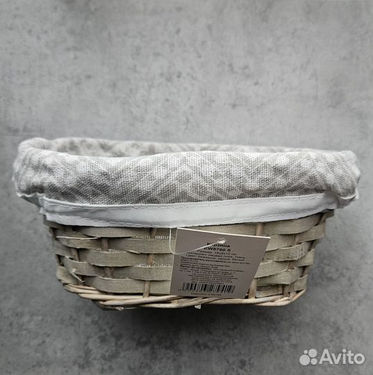 Корзина Ивовая лоза/Ткань 18х8х12 см