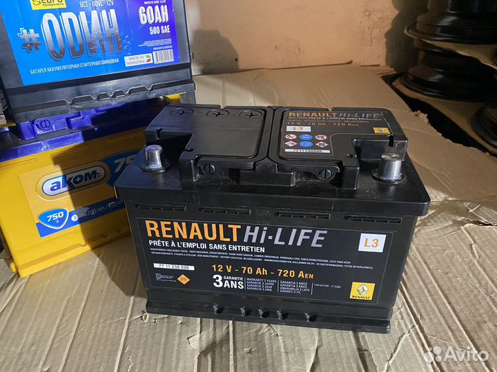 Аккумулятор renault 70ah 720a оригинал
