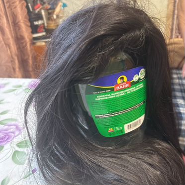 Парик черный из натуральных волос