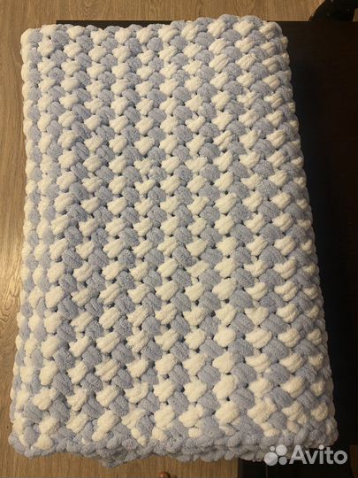 Плюшевый плед ручной работы