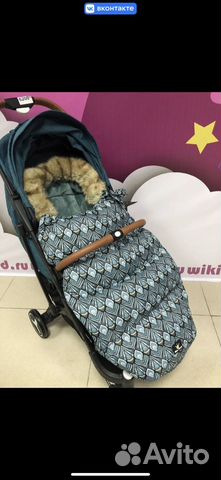 Конверт зимний с опушкой в коляску