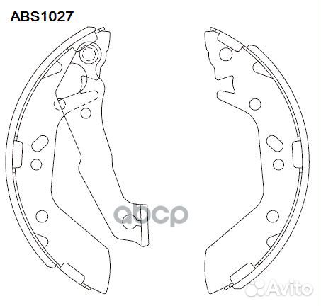 Колодки тормозные барабанные зад abs1027 AL
