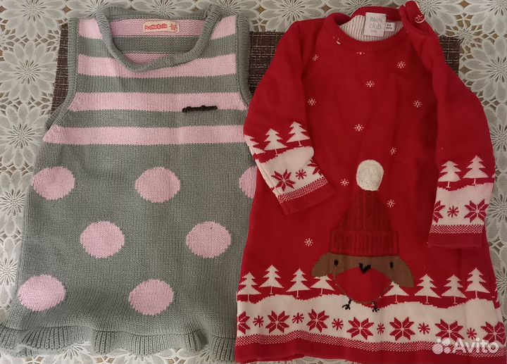 Пакет платьев для девочки-63-68р