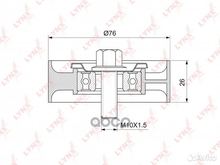 Ролик натяжной приводного ремня PB5349 lynxauto