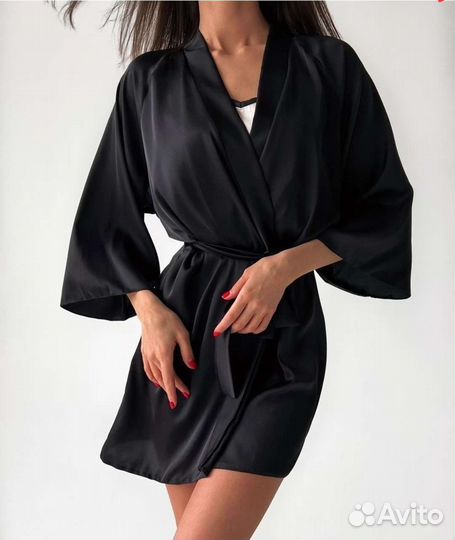 Халат женский шелковый