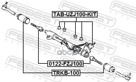 Trkb-100 пыльник рейки рулевой Toyota Land Cru