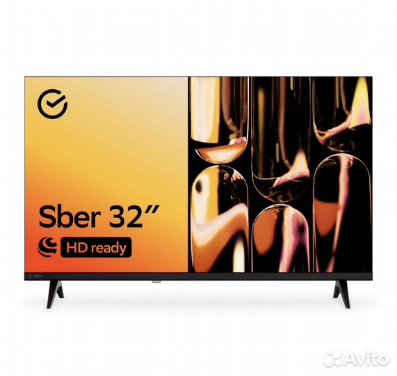 Новый Телевизор Sber SDX-32H2120B, 32