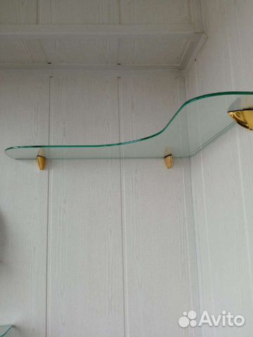 Полки стеклянные. Бу. Угловые и прямые