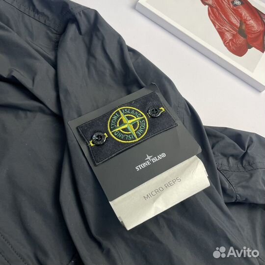 Stone Island Mid Length Jacke Micro Reps