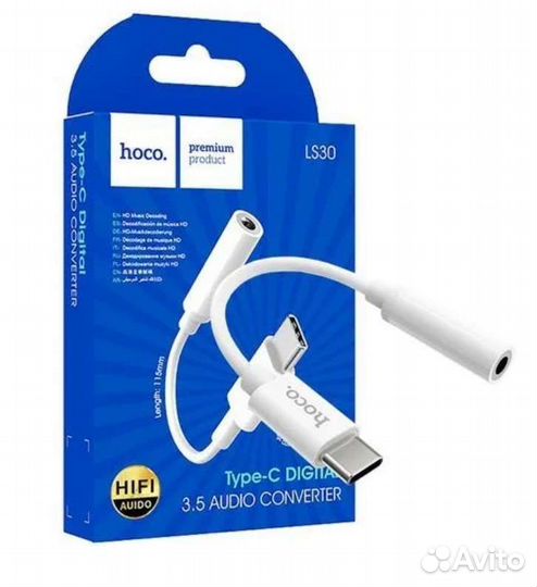 Адаптер hoco Type-C - 3.5mm