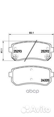 Колодки тормозные дисковые зад P30051 Brembo