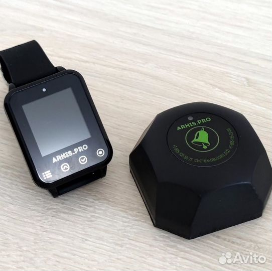 Кнопка вызова официанта модель Бургер и часы Элит