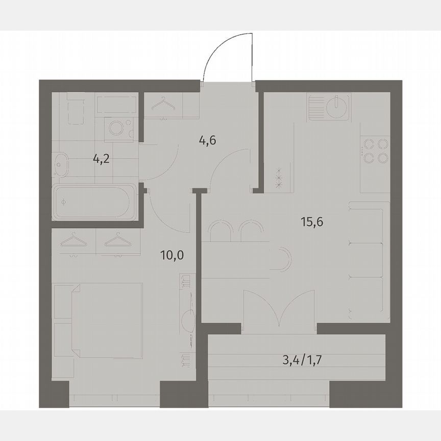 1-к. квартира, 36,1 м², 9/11 эт.