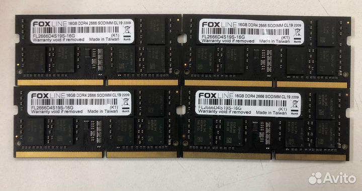 Оперативная память Б\У DDR4 16GB 2666 FoxLine