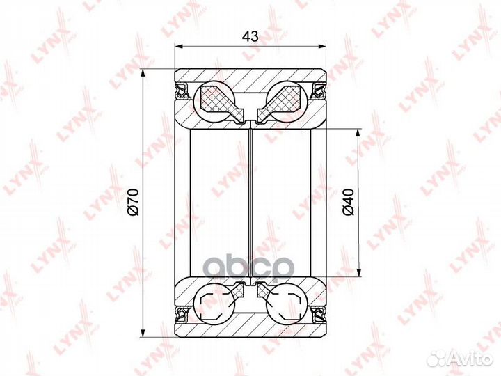WB-1337 Подшипник ступицы lynxauto WB-1337 lynx