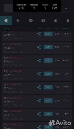Rx 470- 480 8GB. 8карт