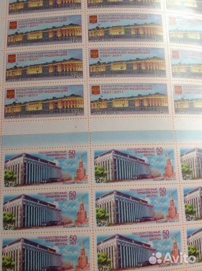 Марки 2011г(листы, малые листы, блоки)