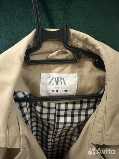Zara зара Пальто тренч детский