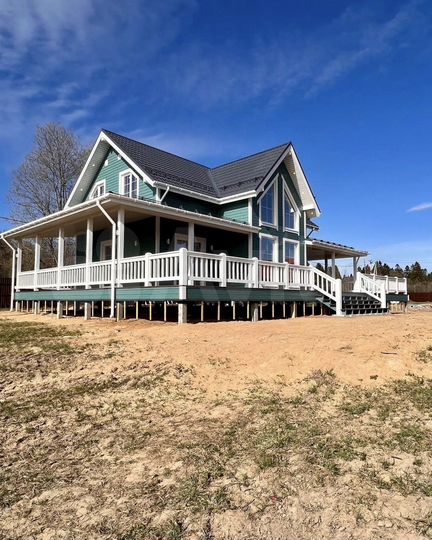 Коттедж 130 м² на участке 8 сот.