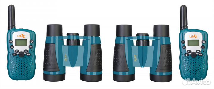 Комплект раций и биноклей Levenhuk LabZZ WTT10 Bl