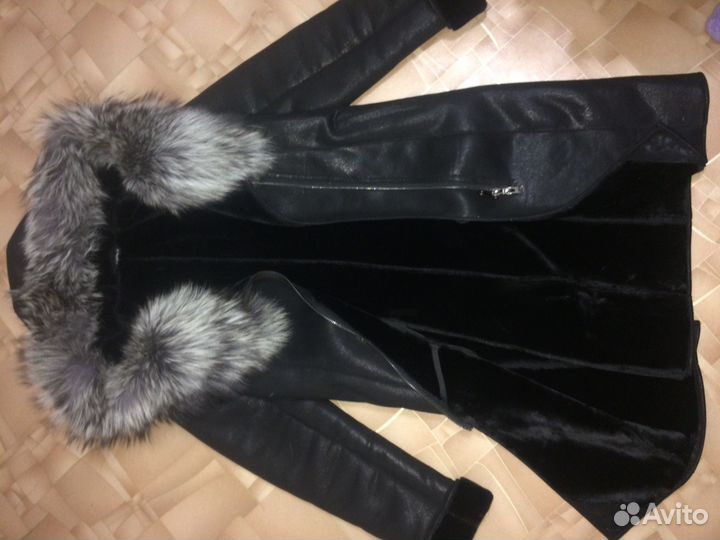 Дублёнка с чернобуркой