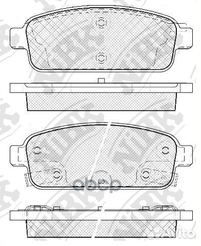 PN0392-nibk колодки дисковые задние Chevrolet