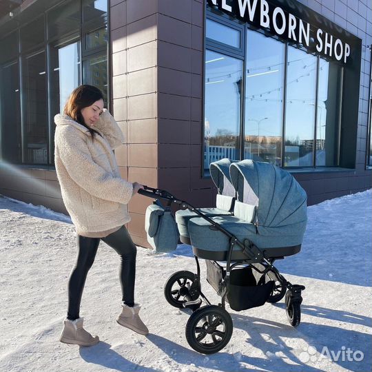 Коляска для двойни Mikado в наличии, новая